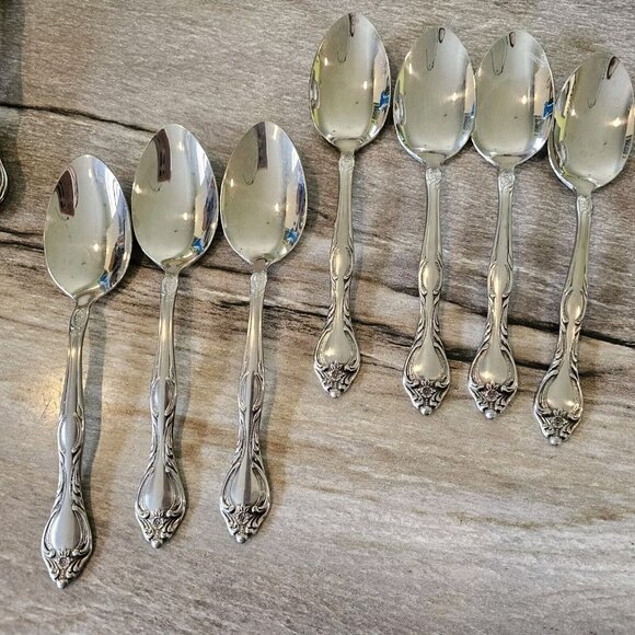 36 Pc Lot Of Vintage Royal Baroque‎ Stainless Imperial USA Flatware Spoons Forks - Picture 7 of 13